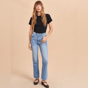 La Ligne Molly High Rise Straight Jeans NEW